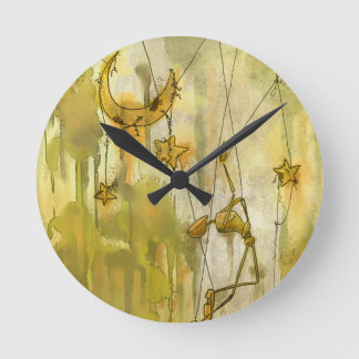Horloge Ronde Le rêve d'une marionnette de la lune et des