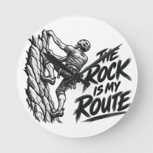 Horloge Ronde Le Rocher Est Ma Route – Aventure D'escalade