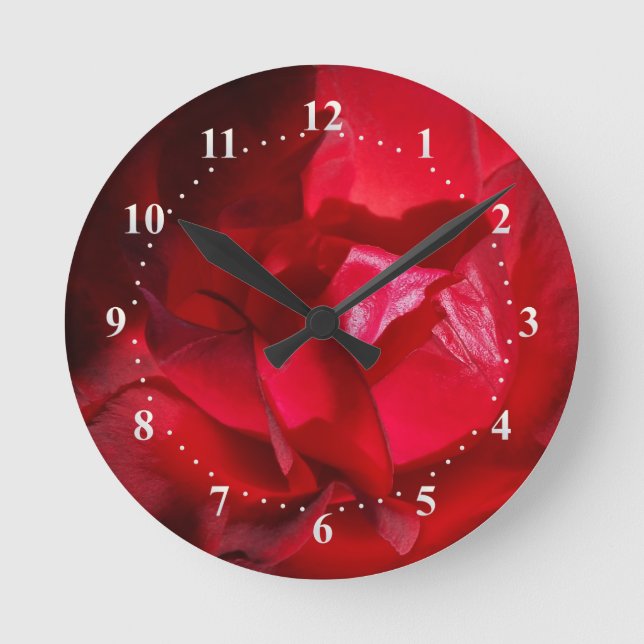 Horloge Ronde Le rouge de l'automne (Recto)