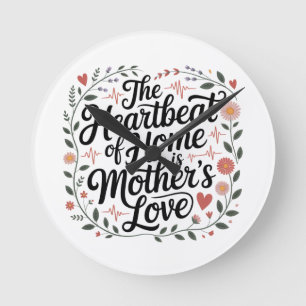 Horloge Ronde Le rythme cardiaque de la maison est l'amour de la