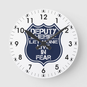 Horloge Ronde Le Sheriff Adjoint Ne Laisse Personne Vivre La Mot