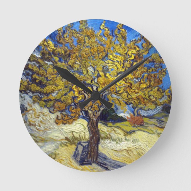 Horloge Ronde Le tableau du mûrier de Van Gogh (Recto)