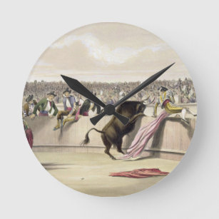 Horloge Ronde Le Taureau qui saute aux barrières, 1865 (litho co