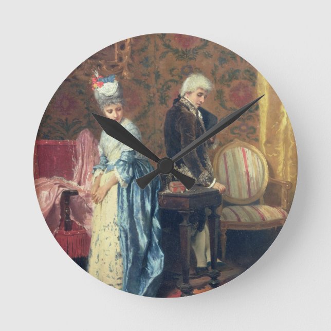 Horloge Ronde Le tiff des amants, 1872 (huile sur le panneau) (Recto)