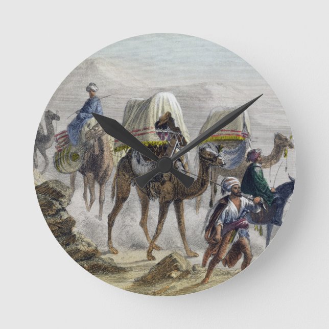 Horloge Ronde Le train à chameaux, de 'Constantinople et le Blac (Recto)
