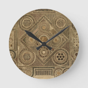 Horloge Ronde Le trottoir de mosaïque avant l'autel, plaquent A