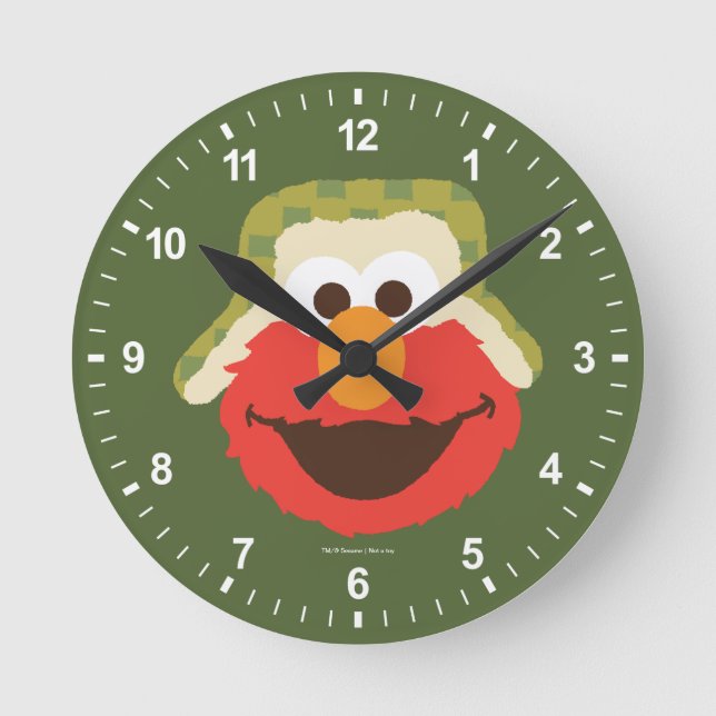 Horloge Ronde Le visage d'Elmo Woodland (Recto)