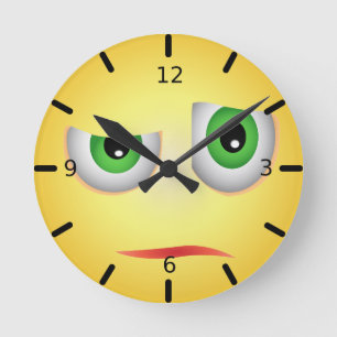 Horloge Ronde Le Visage drôle d'Emoji