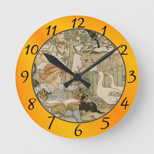 Horloge Ronde Lecture amusante (Recto)