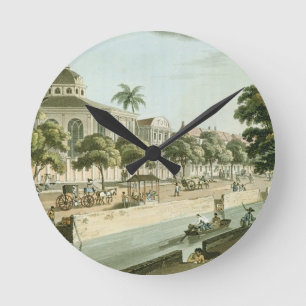 Horloge Ronde L'église Calvinistic à Batavia, plaquent 9 de 'A