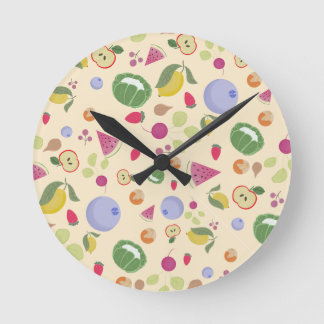 Horloge Ronde légumes et fruits
