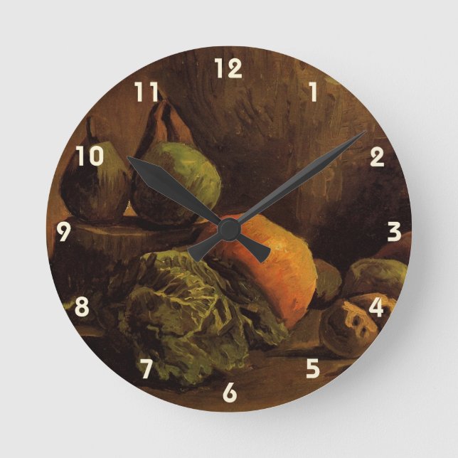 Horloge Ronde Légumes et fruits de Vincent van Gogh (Recto)