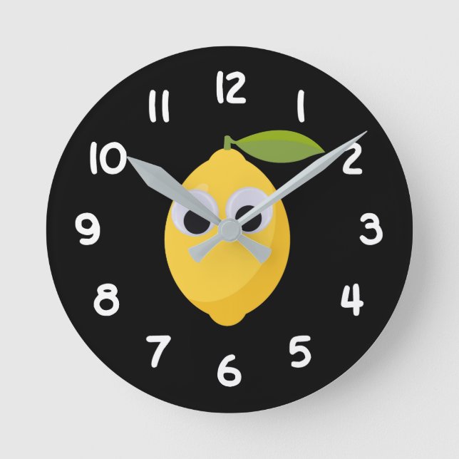 Horloge Ronde Lemon, sweet fruit with googly eyes (Recto)