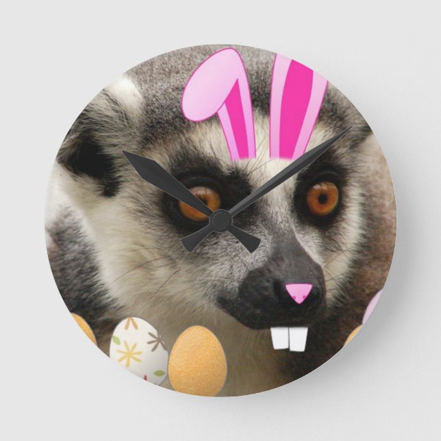 Horloge Ronde Lemur Easter (Recto)
