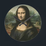 Horloge Ronde Leonardo Vinci | Mona Lisa, c.1503-6<br><div class="desc">Numéro de collection d'images : XIR3179 Mona Lisa,  c.1503-6 (huile sur panneau). Vinci,  Leonardo da (1452-1519) huile sur panneau. Louvre,  Paris,  France Giraudon. 16e</div>