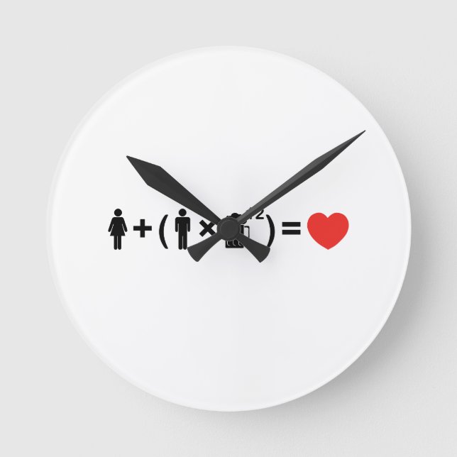 Horloge Ronde L'équation d'amour pour les hommes (Recto)