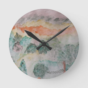 Horloge Ronde Les Arbres Sur La Baie