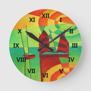 Horloge Ronde Les Chinois Jonchent Sur Les Eaux Mortes L'Art Cub