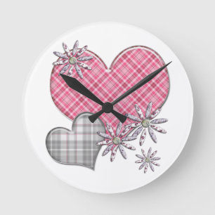 Horloge Ronde Les coeurs n fleurit l'horloge