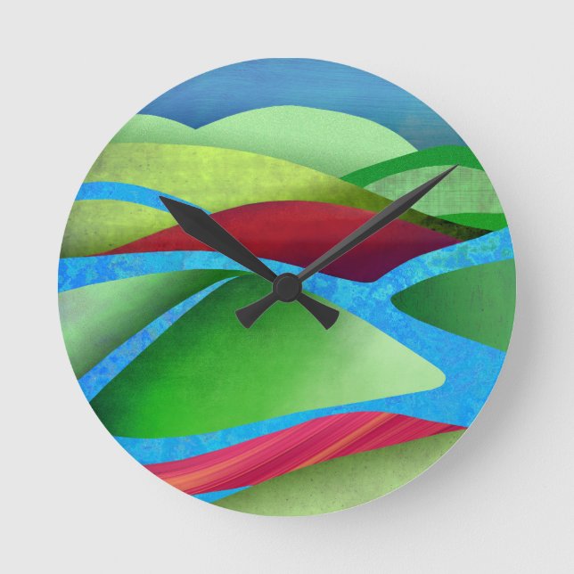 Horloge Ronde Les Collines Sur La Glace (Recto)