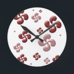 Horloge Ronde Les croix Basque 3d !<br><div class="desc">Les croix Basque rouge authentique en 3d du pays de l'Euskadi. Euskal Herria</div>