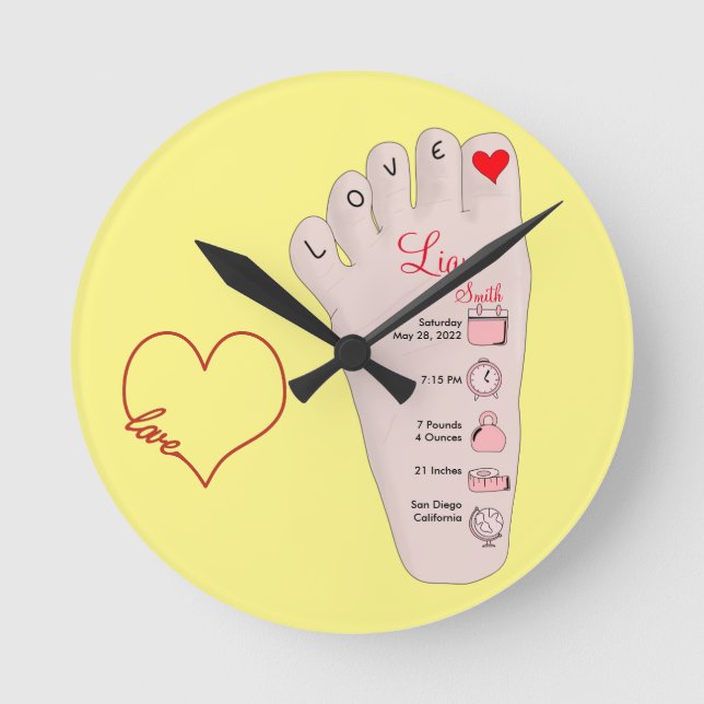 Horloge Ronde Les détails de Birth Stats (Recto)