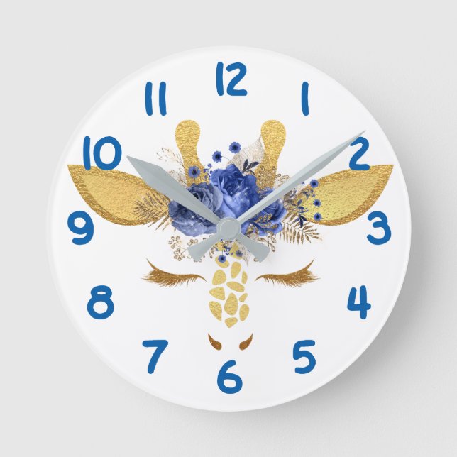 Horloge Ronde Les Enfants de Blue Giraffe (Recto)
