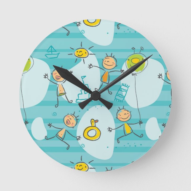 Horloge Ronde Les enfants de Cute (Recto)