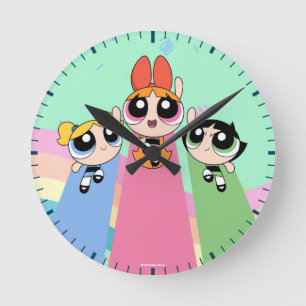 Horloge Ronde Les filles puissantes volent haut