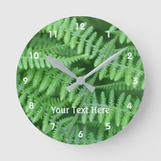 Horloge Ronde Les fougères vertes des bois Nature Motif