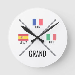 Horloge Ronde Les grands circuits cyclistes