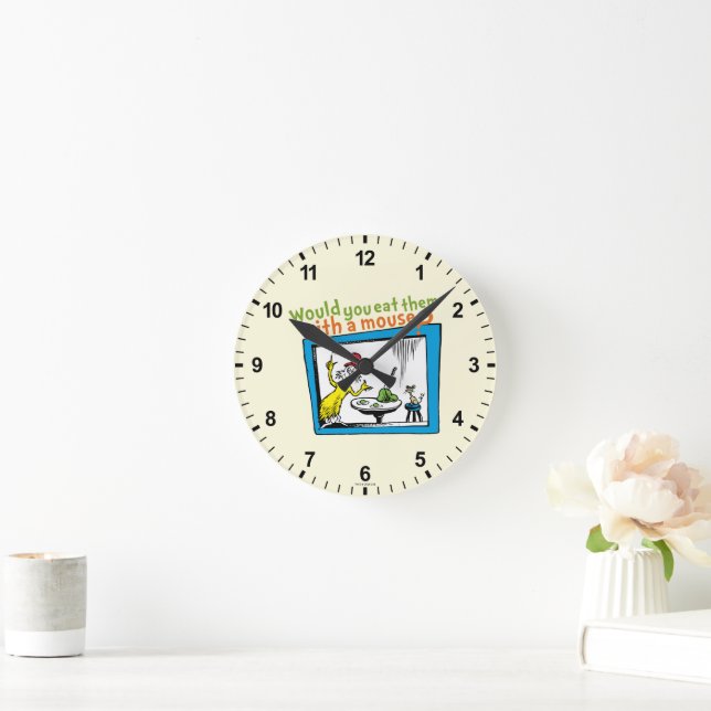 Horloge Ronde Les mangeriez-vous avec une souris? (Maison)