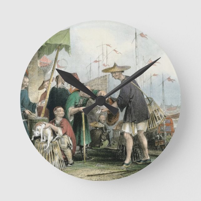 Horloge Ronde Les marchands chinois de chats, de 'China in a Ser (Recto)