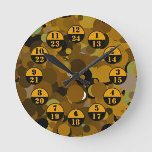 Horloge Ronde Les militaires Brown de camouflage chronomètrent