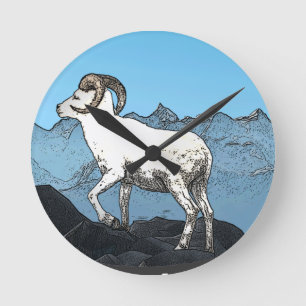 Horloge Ronde Les moutons de Dall