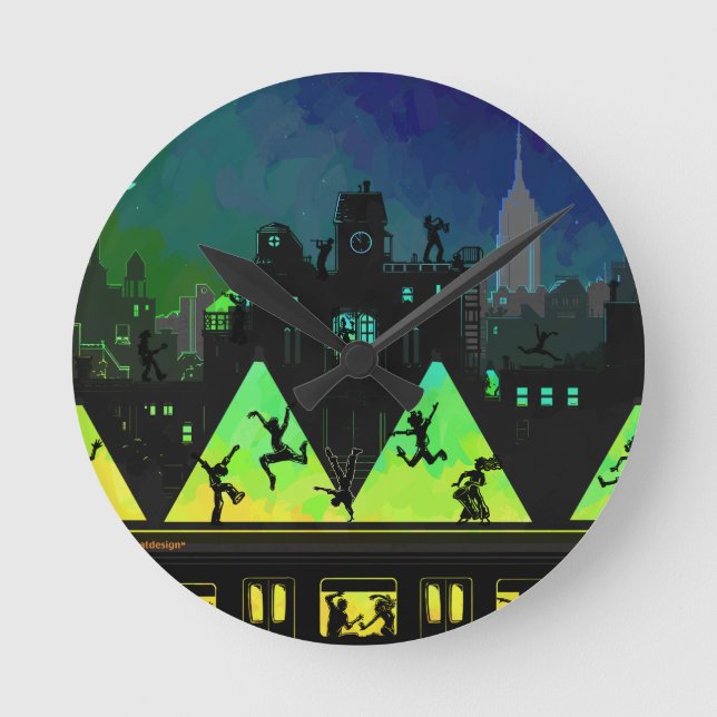 Horloge Ronde Les Nuits Boogie de New York (Recto)