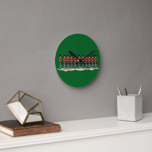 Horloge Ronde Les onze joueurs de pipeaux Les apôtres fidèles dé