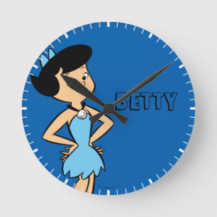 Horloge Ronde Les Pierrafeu   Betty Rubble
