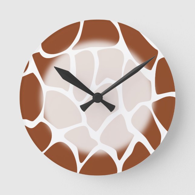 Horloge Ronde Les Prints de Brown Girafe. (Recto)