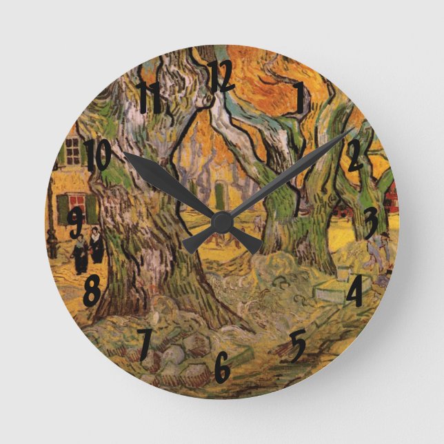 Horloge Ronde Les sens de la route par Vincent van Gogh (Recto)