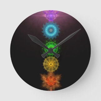 Horloge Ronde Les Sept Chakras