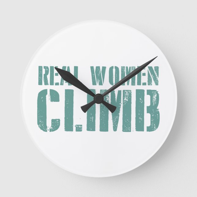 Horloge Ronde Les vraies femmes grimpent (Recto)
