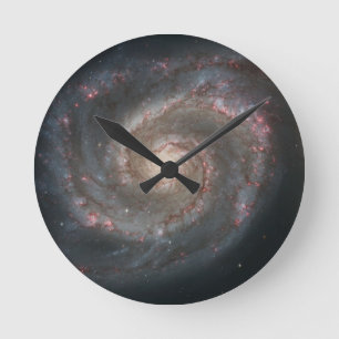Horloge Ronde L'espace lumineux de cool de geek de hippie de
