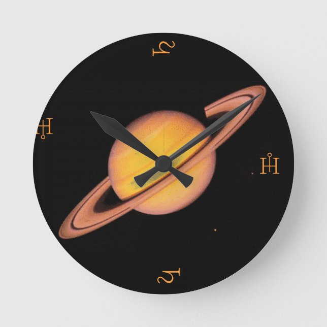 Horloge Ronde "L'espace profond de Saturne" (Recto)