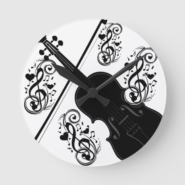 Horloge Ronde Let's Play,Violin_ (Recto)