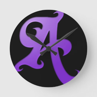 Horloge Ronde Lettre A