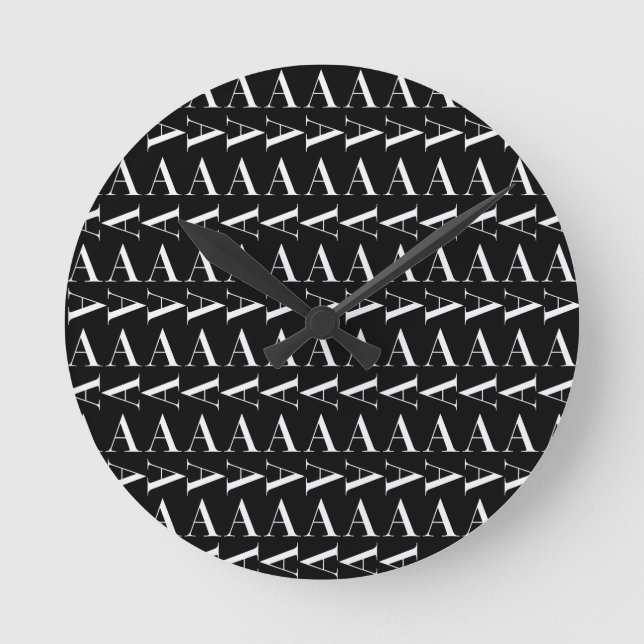 Horloge Ronde Lettre initiale A monogramme (Recto)