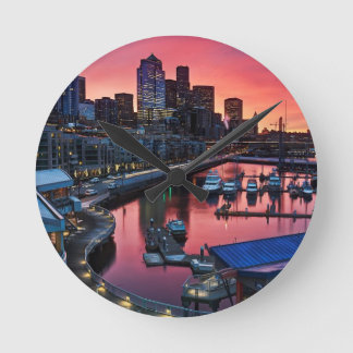 Horloge Ronde Lever de soleil au pilier 66 regardant vers le bas