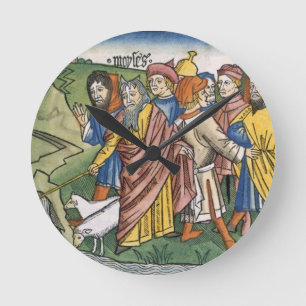 Horloge Ronde L'exode 17 1-7 Moïse fait l'écoulement d'eau à