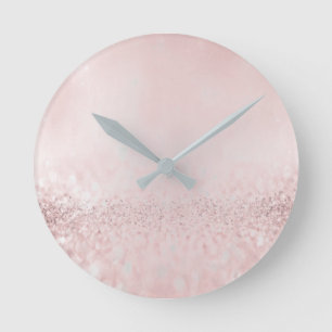 Horloge Ronde L'haricot métallique minimal de gris argenté de
